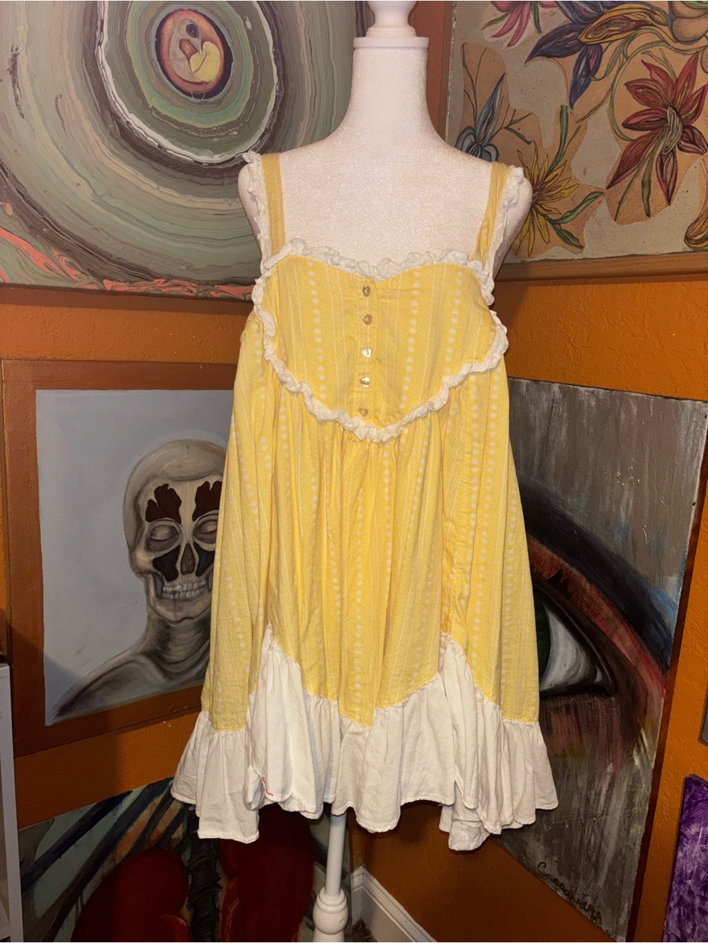 Urban Outfitters Baby Doll Ruffle Lounge Dress - Picture 6 of 7